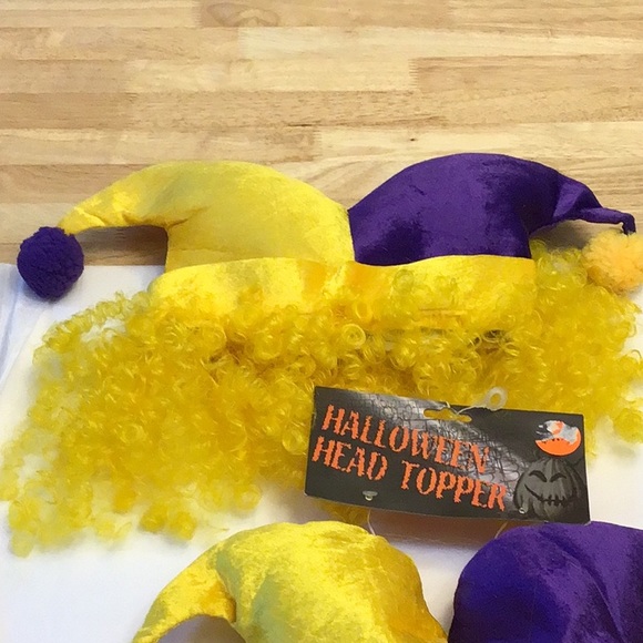 ☘️2 for $10 Sale☘️Halloween, Mardi Gras hat toppers w hair, new etc - Picture 4 of 7